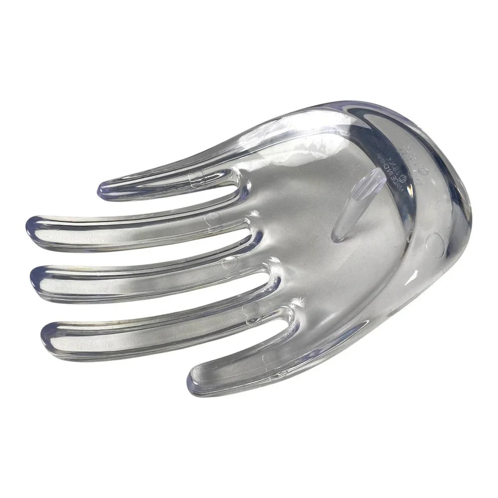 J.S.N.Y Clear Lucite Hand Shaped‎ Salad Servers Set of 2 Vintage Style F72Q